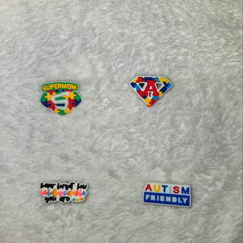 Colorful Autism Awareness Crocs Charms